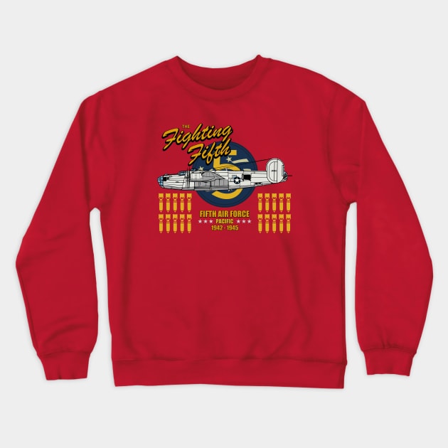 B-24 Liberator - The Fighting Fifth Crewneck Sweatshirt by TCP